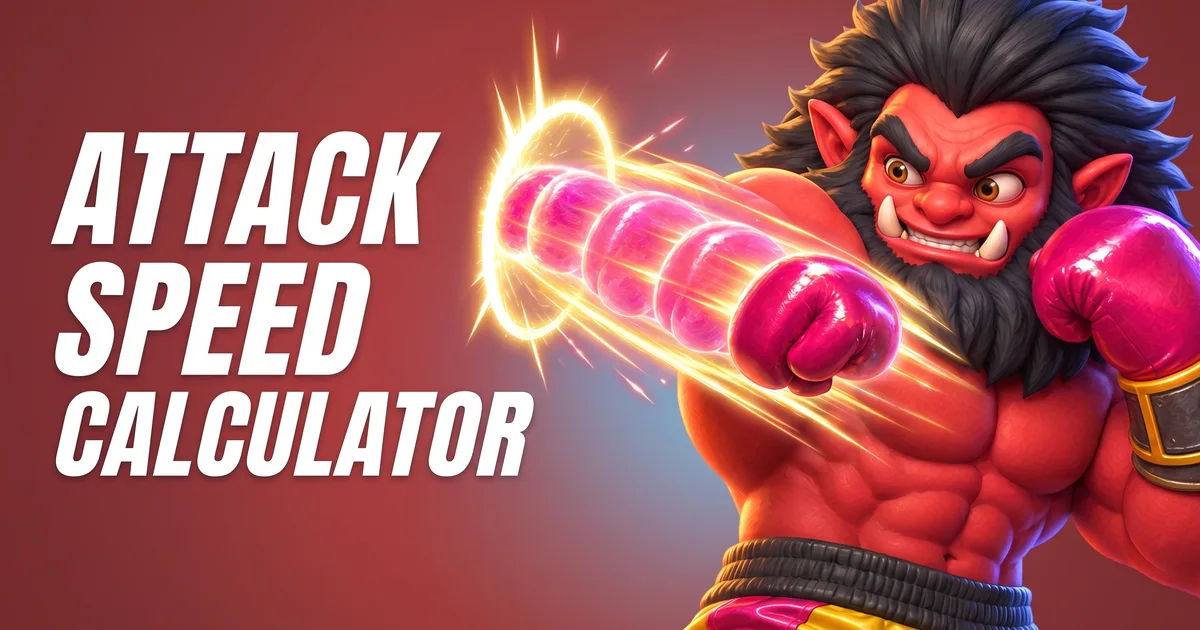 Axe in boxing gloves throwing a super fast punch, title image of the Dota 2 Attack Speed Calculator Tool