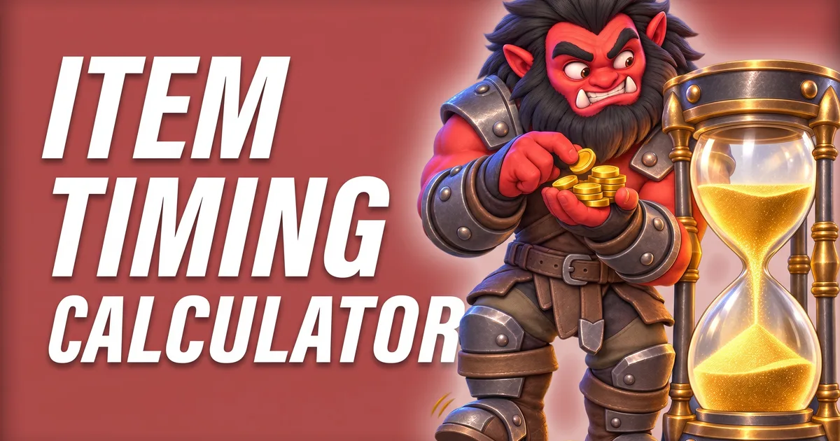 Dota 2 Item Timing Calculator