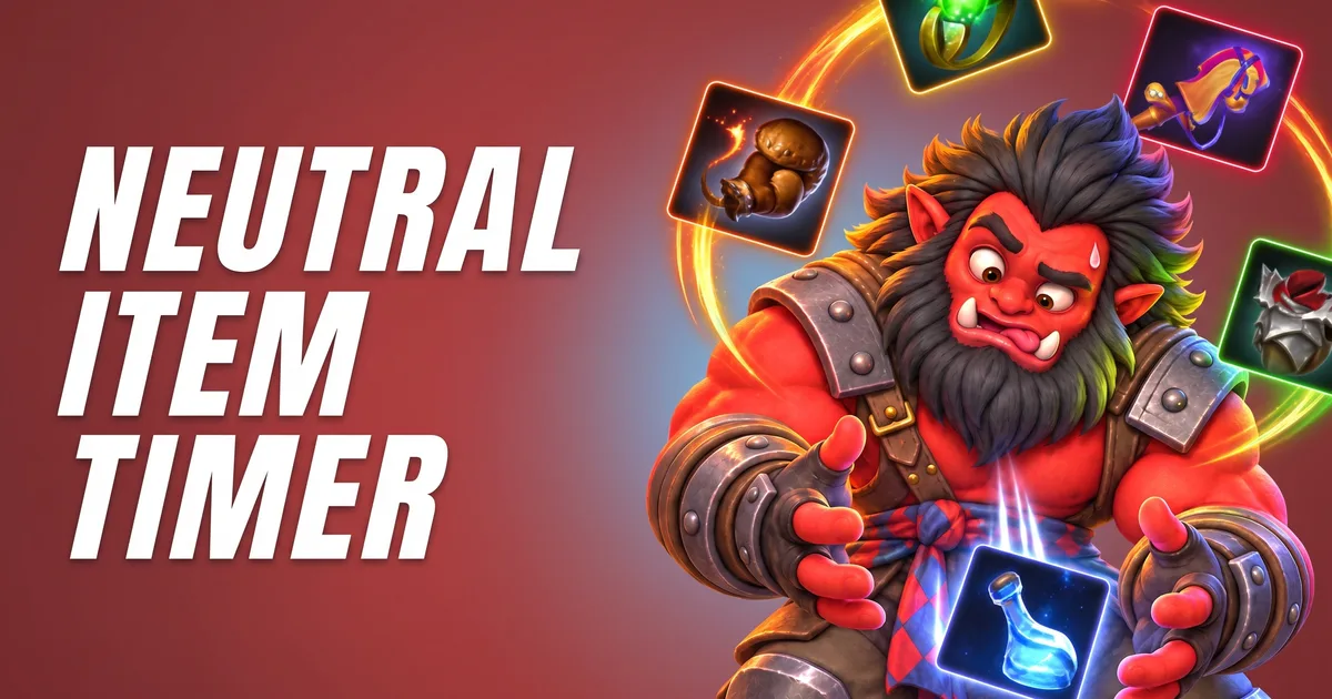 Dota 2 Neutral Item Timer