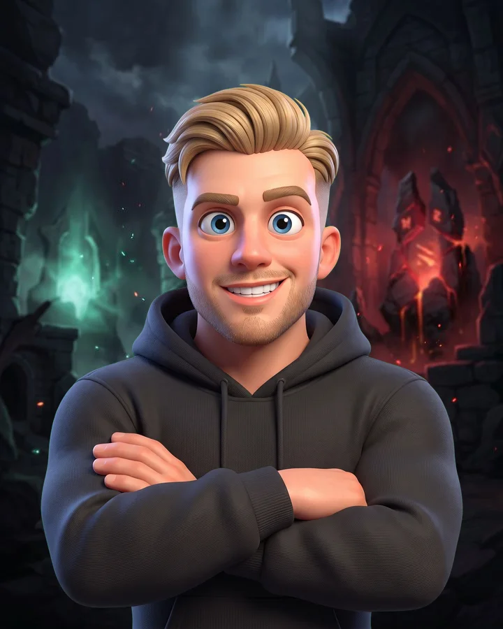 3D caricature of Kevin, author of dota2-tools.com